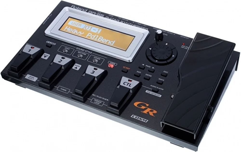ROLAND GR-55GK-BK Gitar Synthesizer - GK3 Manyetik Setli
