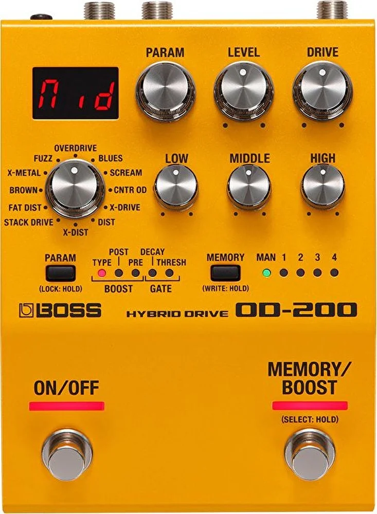 BOSS OD-200 Hybrid Drive Kompakt Efekt Pedalı