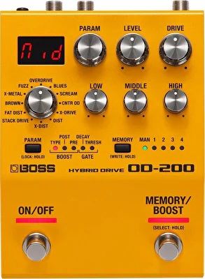 BOSS OD-200 Hybrid Drive Kompakt Efekt Pedalı