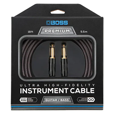 BOSS BIC-P10 Premium 3 Metre Gri Enstrüman Kablosu