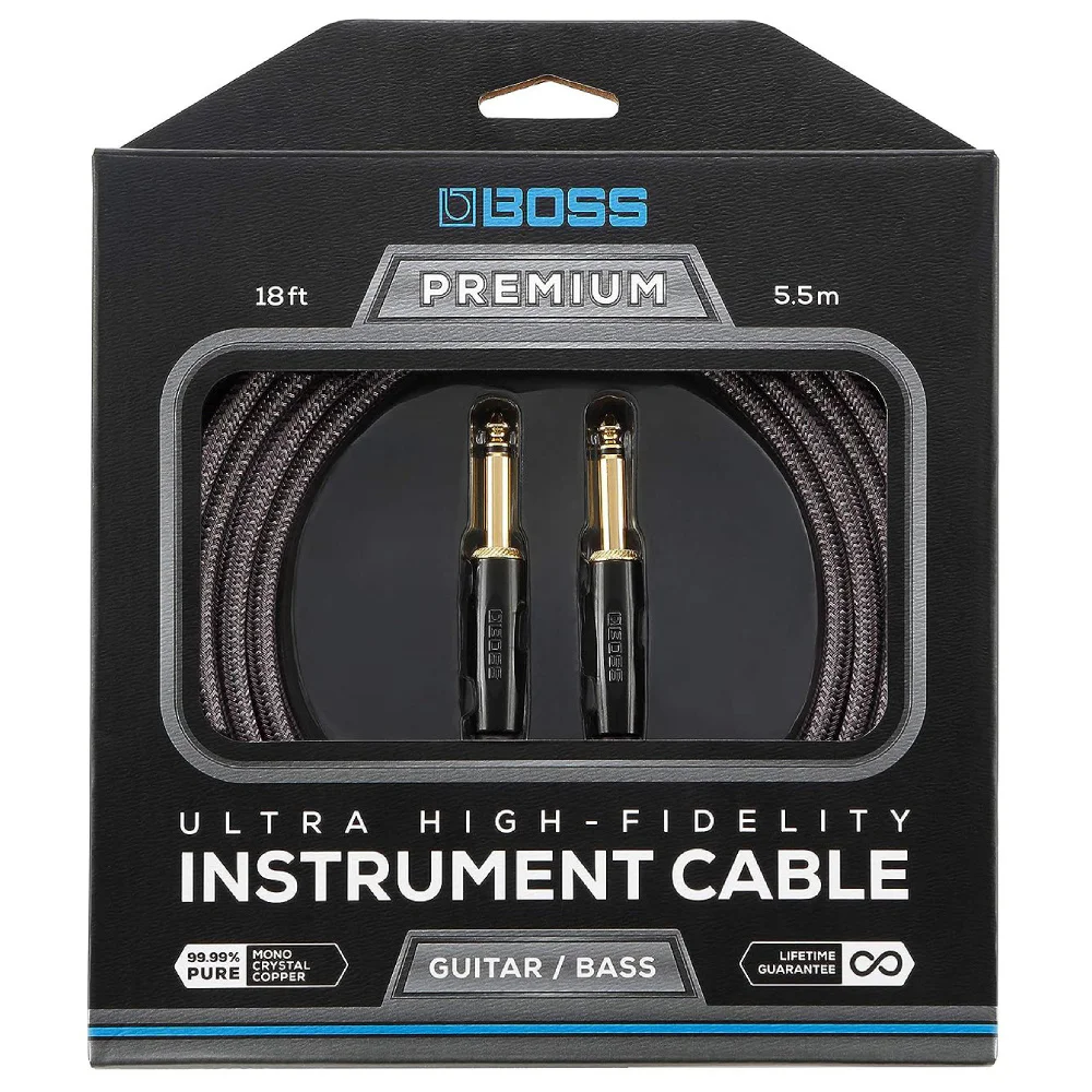 BOSS BIC-P18 Premium 5.5 Metre Siyah Enstrüman Kablosu