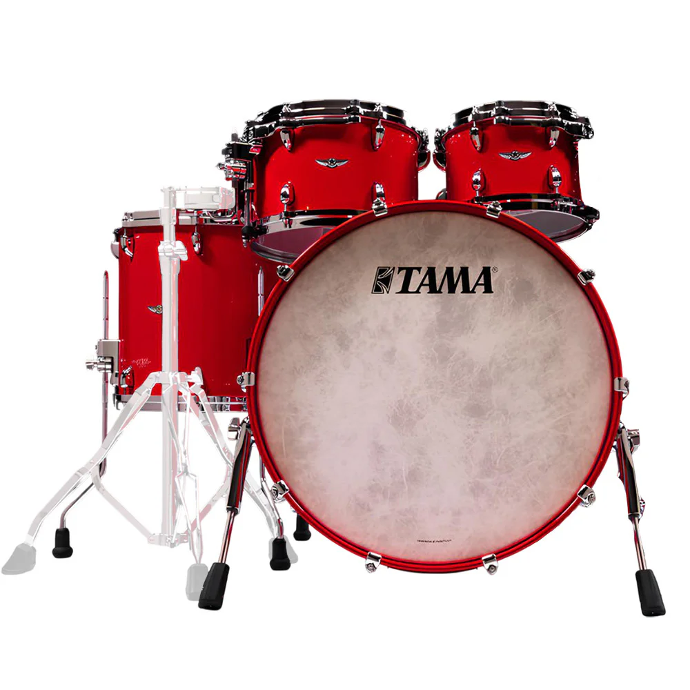TAMA TW42RZS-SDR STAR Walnut Solid Candy Red 4 Parça (22B/10T/12T/16F) Akustik Davul Seti
