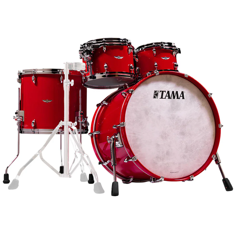 TAMA TW42RZS-SDR STAR Walnut Solid Candy Red 4 Parça (22B/10T/12T/16F) Akustik Davul Seti