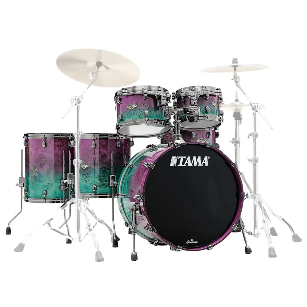 Tama WBS62RBMS-NMF Limited Starclassic Walnut/Birch Nebula Mappa Burl Fade 6 Parça (22B/10T/12T/14T/16F/14S) Akustik Davul Seti