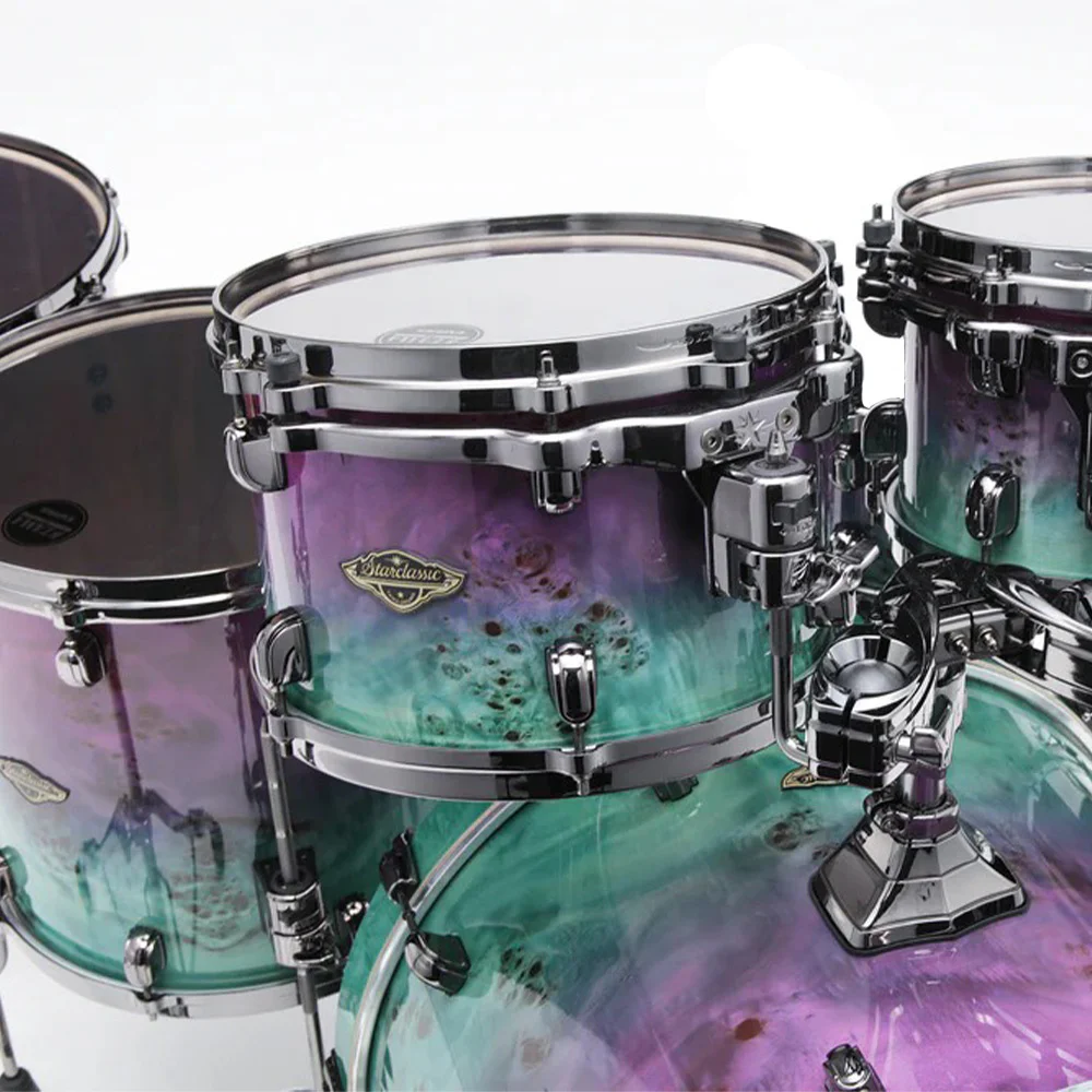 Tama WBS62RBMS-NMF Limited Starclassic Walnut/Birch Nebula Mappa Burl Fade 6 Parça (22B/10T/12T/14T/16F/14S) Akustik Davul Seti