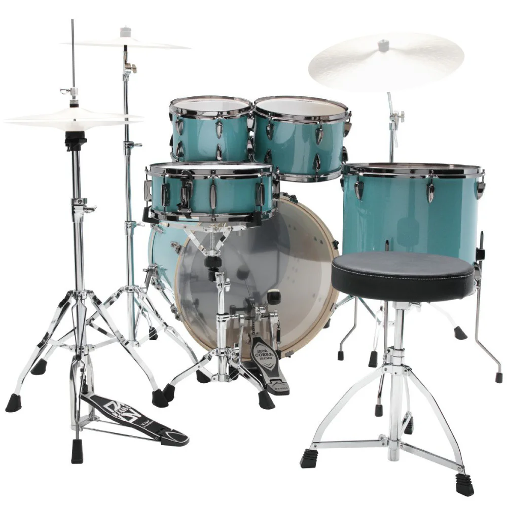 TAMA IP52H6WBN-SLM - Imperialstar Sky Blue Mist 5 Parça (22B/10T/12T/16F/14S) Aksamlı Akustik Davul Seti