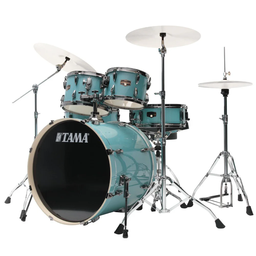 TAMA IP52H6WBN-SLM - Imperialstar Sky Blue Mist 5 Parça (22B/10T/12T/16F/14S) Aksamlı Akustik Davul Seti