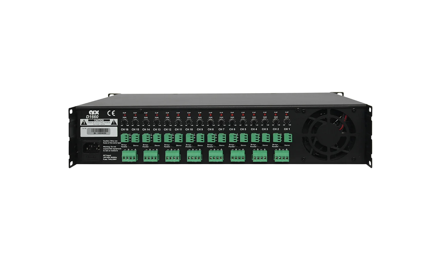 ACX Audio D1660 16x60W/4-ohm, 16-kanal Power Amplifikatör