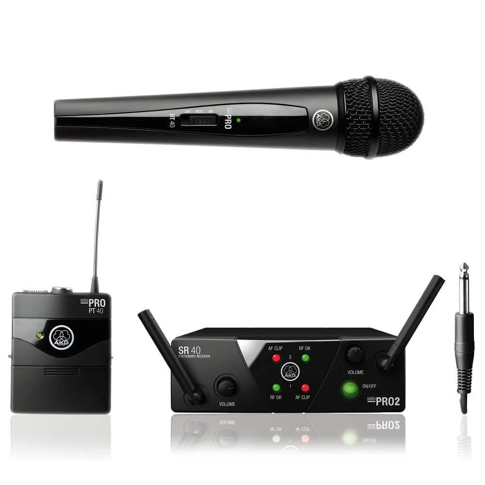 AKG WMS40MINI2 MIX SET EL+Yaka Kablosuz Mikrofon Seti
