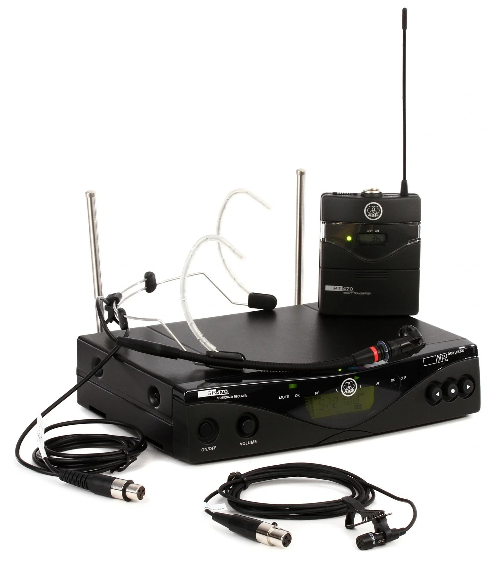 AKG WMS470 PRESENTER SET Yaka + Headset Kablosuz Mikrofon Seti