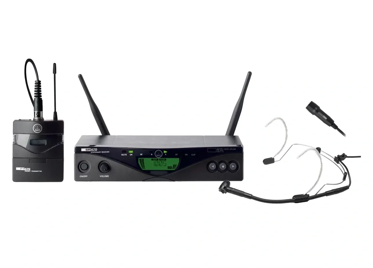 AKG WMS470 PRESENTER SET Yaka + Headset Kablosuz Mikrofon Seti