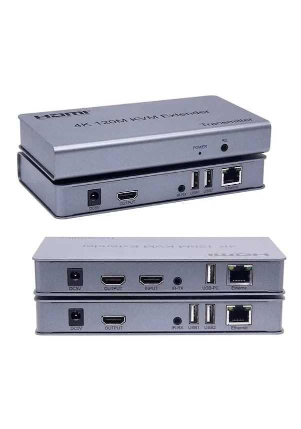 APRONX Cat5e / Cat6 120 Metre 4k Kvm Hdmi Usb Extender apx-120m