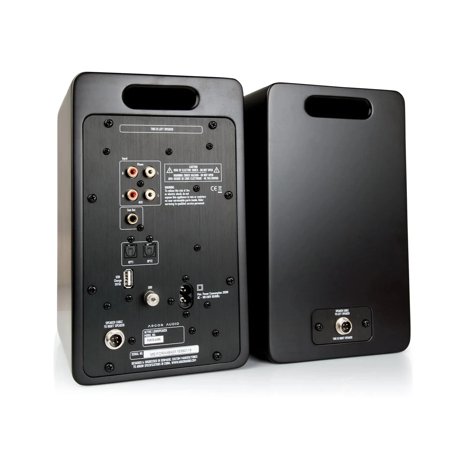 Argon Audio Forte A4 Aktif 4" Bookshelf Hoparlör (Siyah)