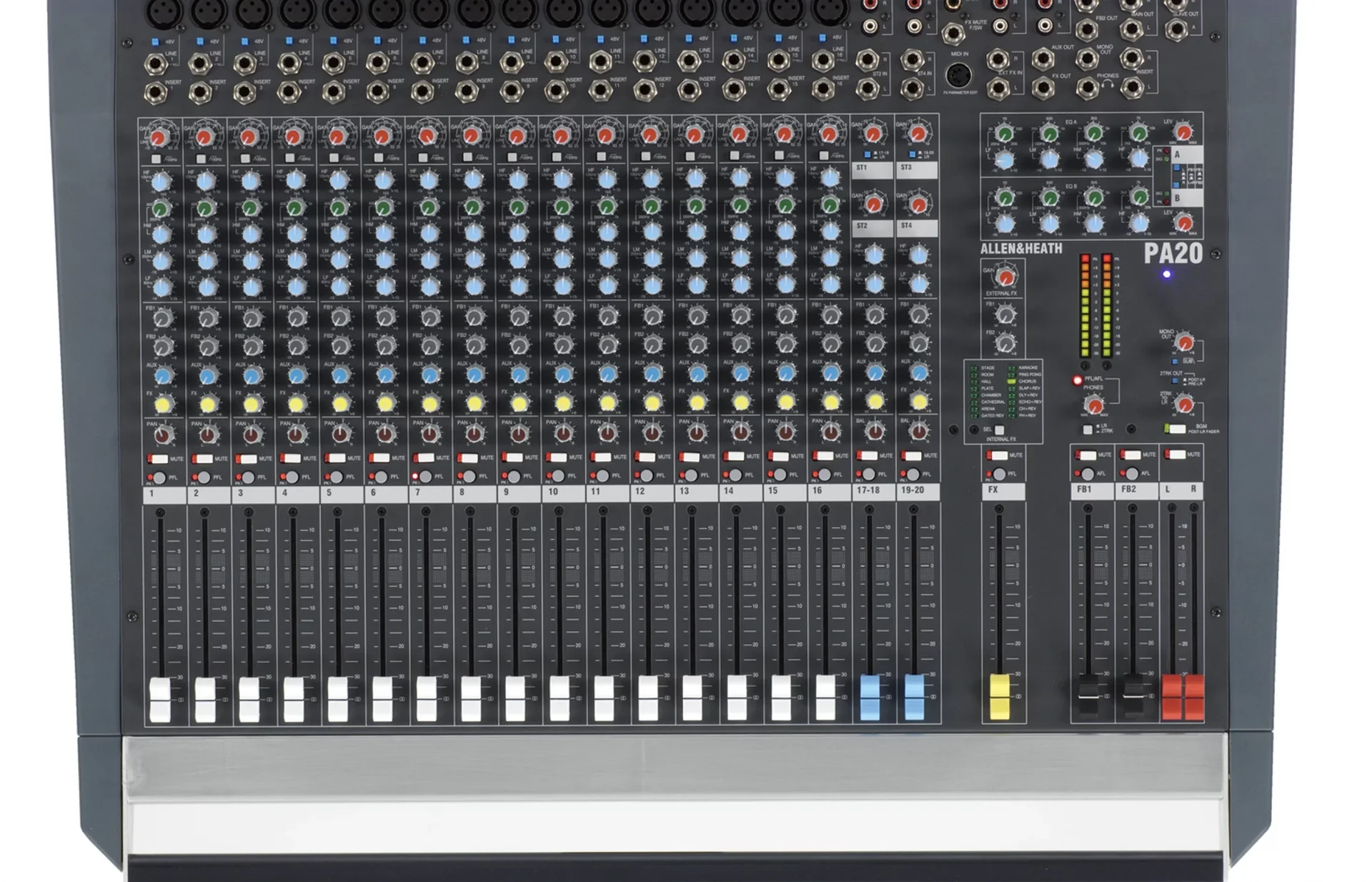***** Allen & Heath PA20 20 Kanal Deck Mixer, 16 Efx, 4 Aux, Grup, +48 Phantom