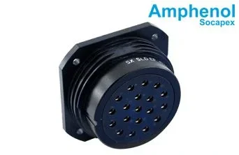 Amphenol SLDEF419AR Socapex 19 Pin Dişi Panel Tipi Siyah Kaplamalı Konnektör