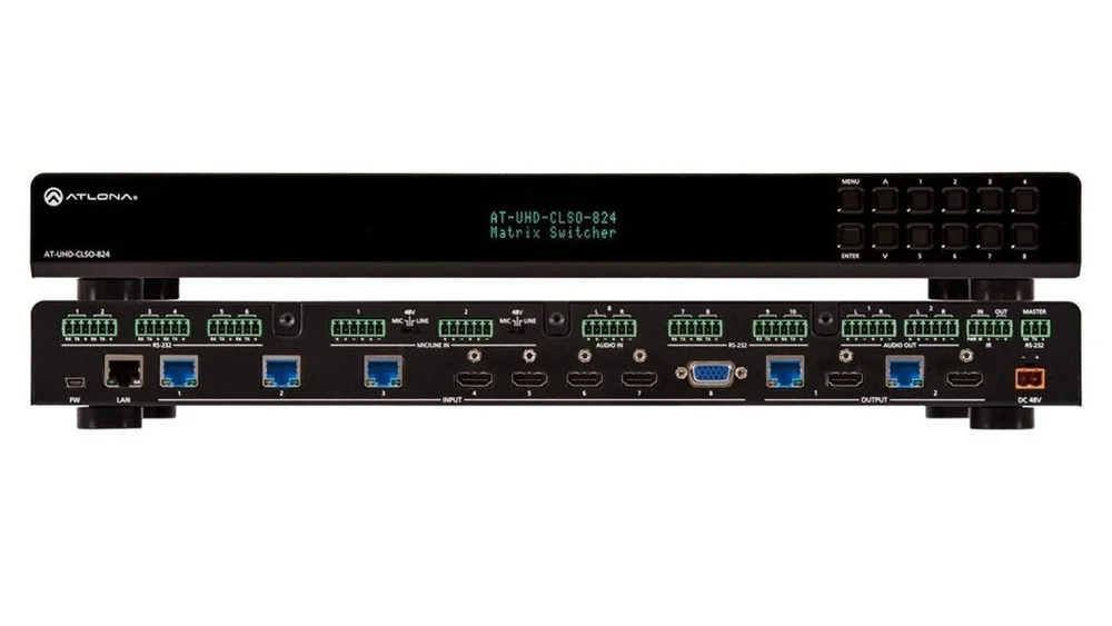 Atlona At-Uhd-Clso-824 4K/Uhd, 8x2 Multi-Format Matrix Switcher
