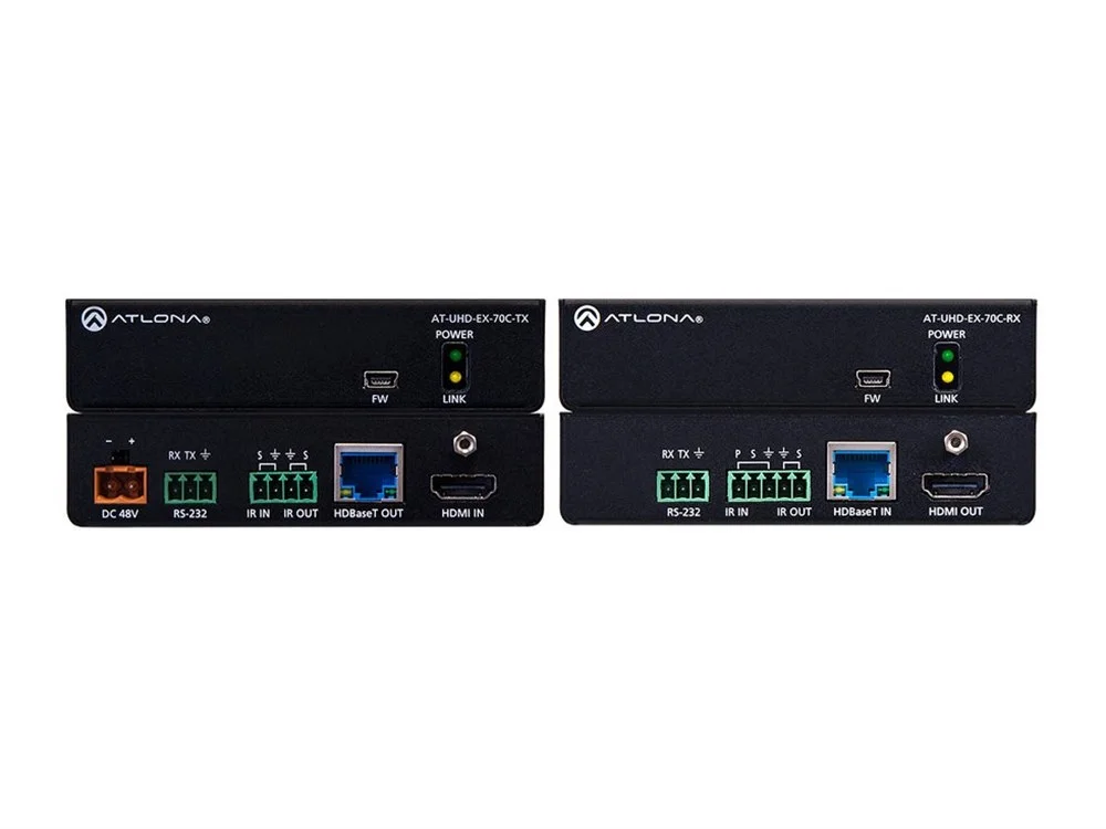 Atlona At-Uhd-Ex-70C-Kıt Poe Hdbaset Hdmı, Kontrol Extender Kit, 70Mt