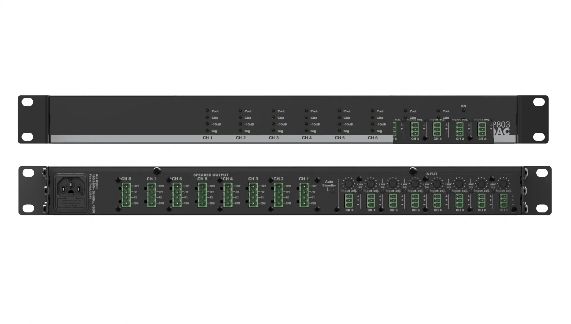 Audac CEP803 Quad Power Amplifikatör 8x30W/100V