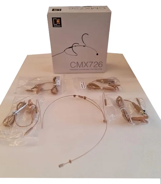 Audac CMX726/S Headset Mikrofon, Bej Renkli, omni-directional, Bilinen Tüm Markalarla uyumlu uçlar