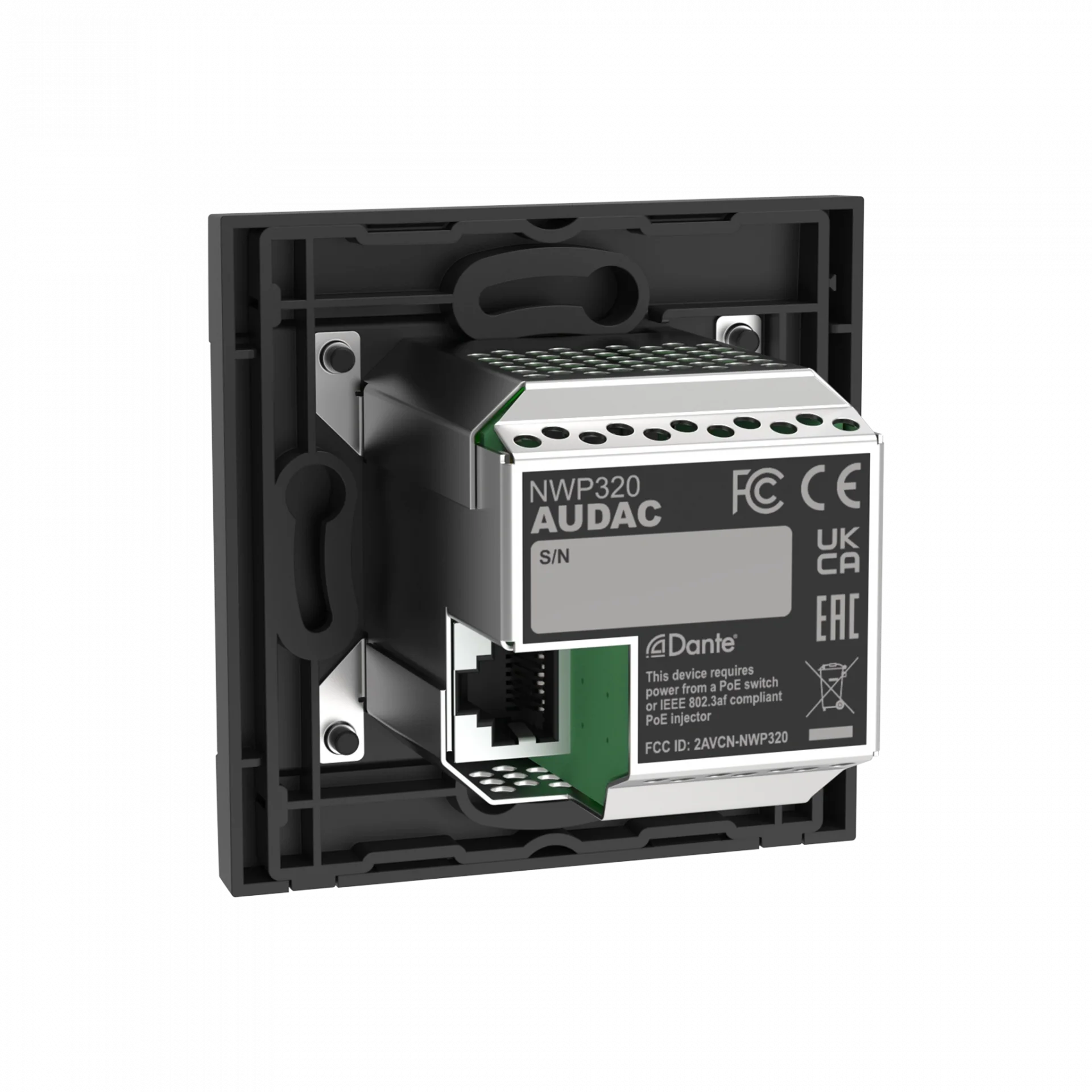 Audac NWP320 Network input panel - 2 x XLR + 3,5 mm jack + BT (4 CH)