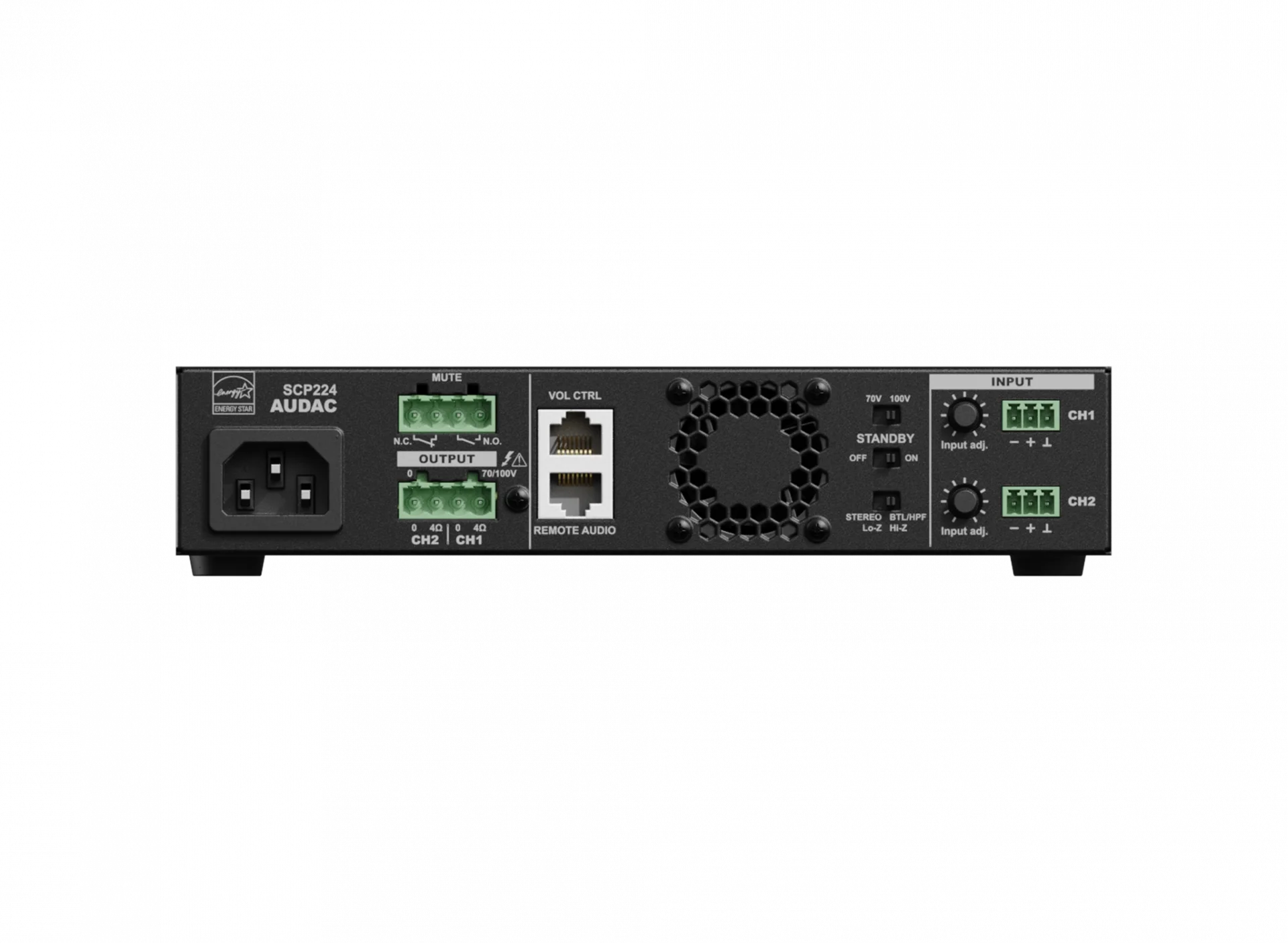 Audac SCP206 Compact Power Amplifikatör 2x60W/4-ohm - 120W/100V