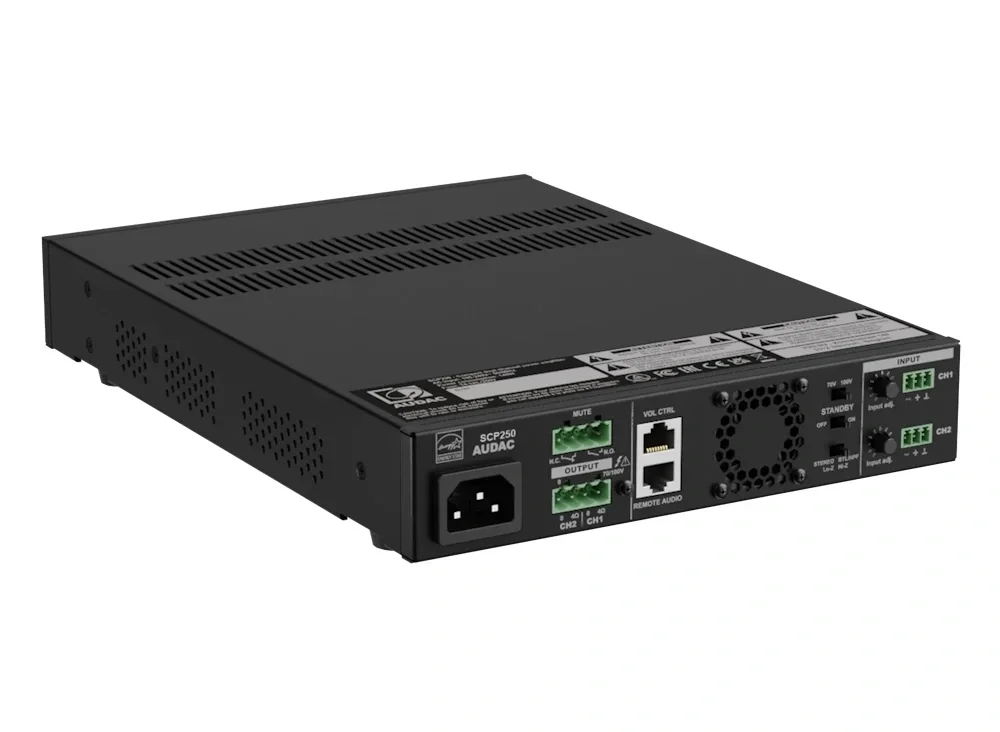 Audac SCP250 Compact Power Amplifikatör 2x500W/4-ohm 1000W/100V