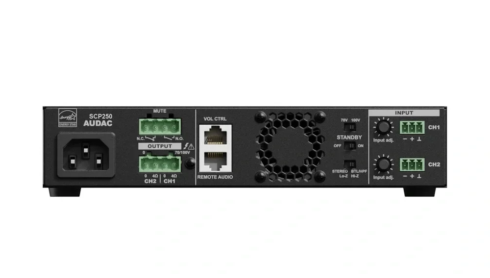 Audac SCP250 Compact Power Amplifikatör 2x500W/4-ohm 1000W/100V