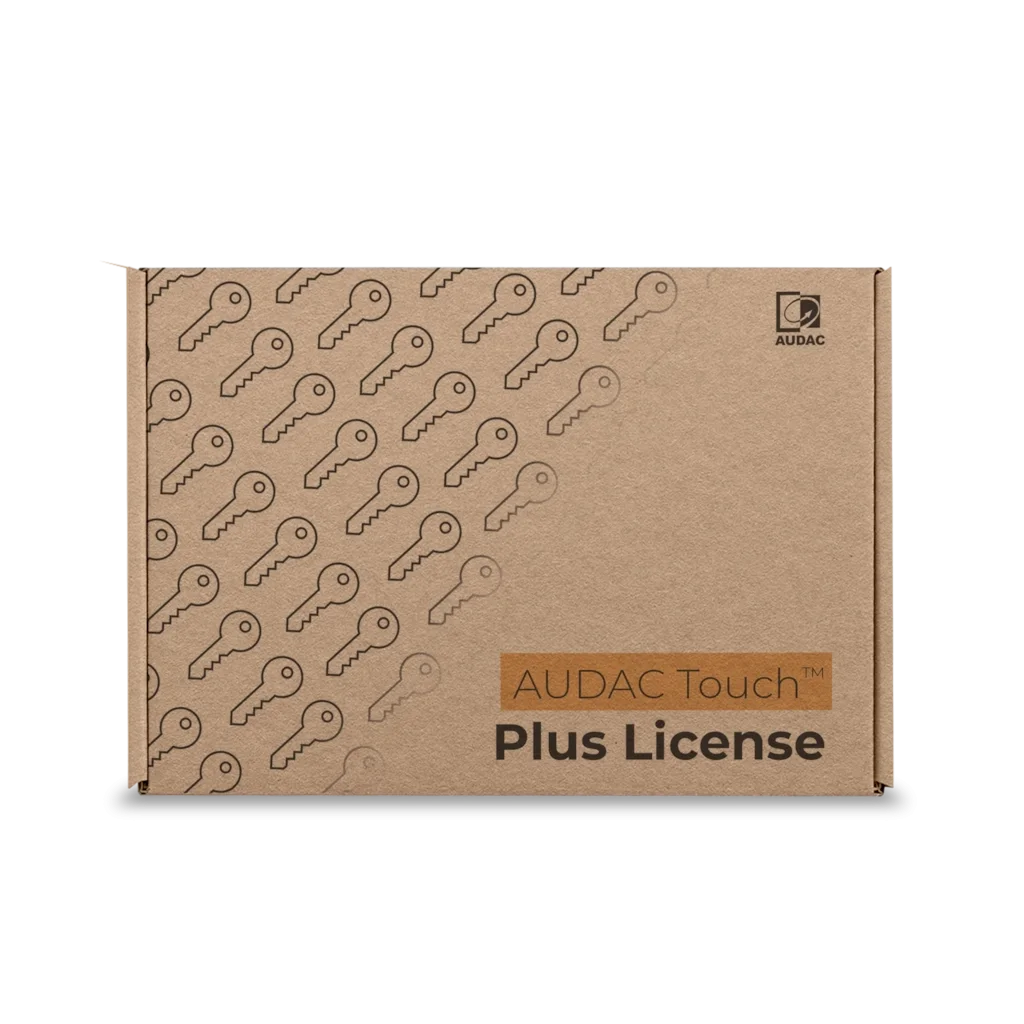 Audac SL-PLUS1 Enhance your Audac Touch™ experience License Audac Touch™ Plus - Version 1,0