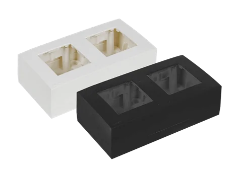 Audac WB45D/FG Flush mount box for double 45 x 45 mm wall panel - Hollow wall