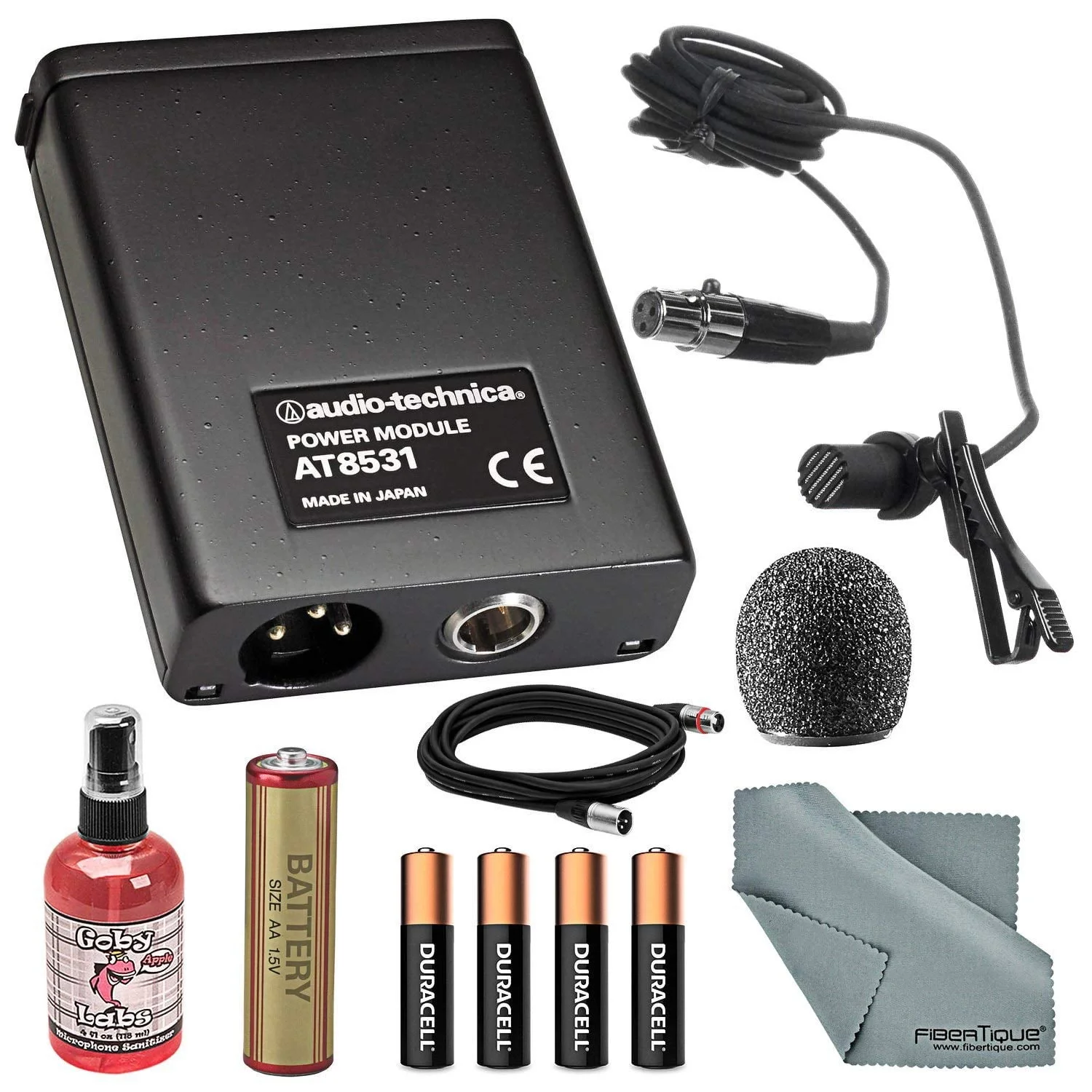 Audio Technica AT803 Minyatür Omni Condenser Yaka Mikrofonu + Power Modülü 3-Pin XLR