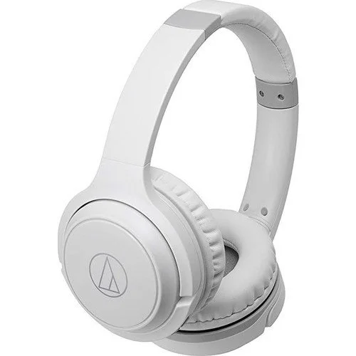 Audio Technica ATH-S200BTWH Wireless Headphones, Omni kondenser Mic, Bluetooth, WHITE