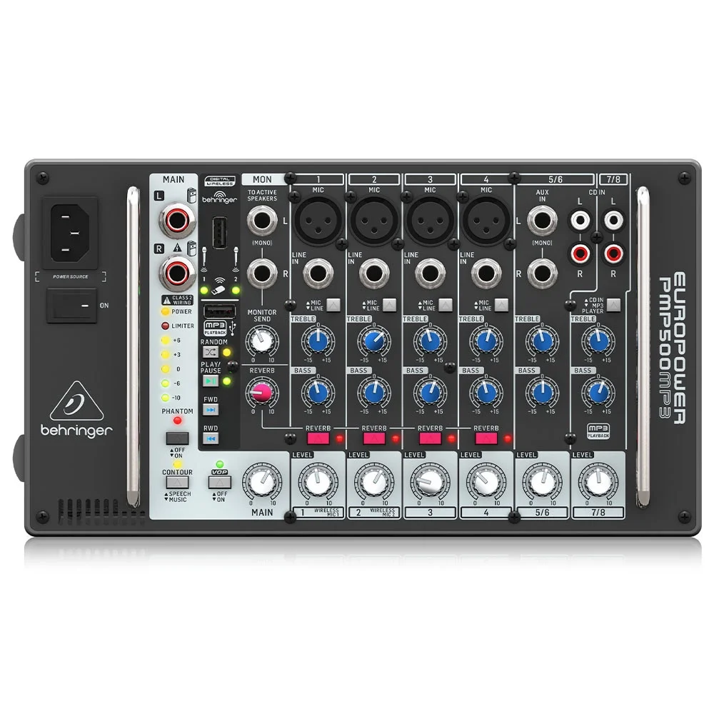 Behringer PMP500MP3 2x250W Powermixer