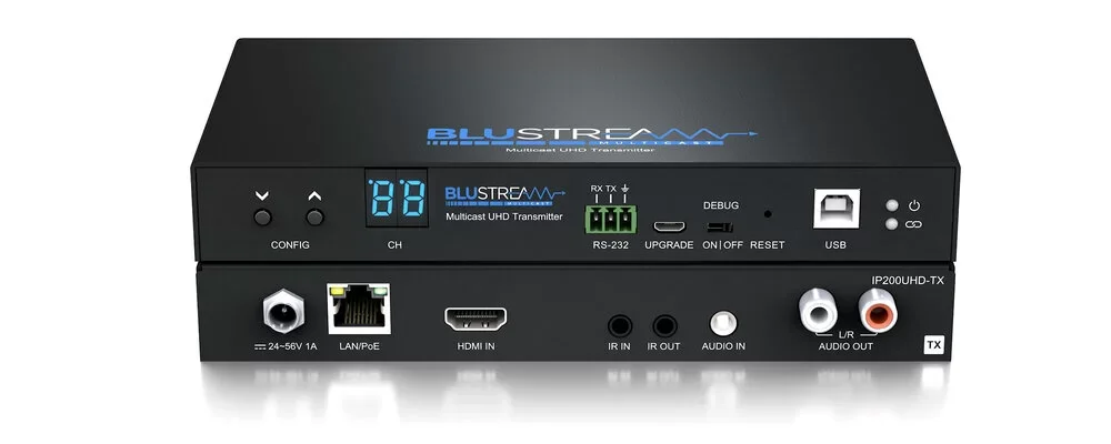 BLUSTREAM IP200UHD-TX IP Multicast UHD Video Transmitter over 1GB Network