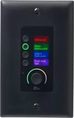 BSS EC-4BV-BLK-EU Ethernet Controller with 4 Buttons and Volume (Black - EU)