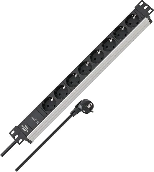 Brennen 300006 19" rack-mount Grup Priz, Schukko