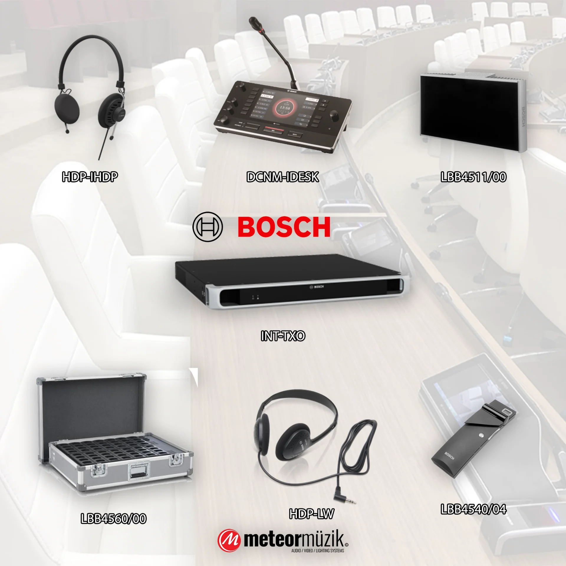 Bosch 4 Dil 56 Dinleyicili Simultane Sistemi
