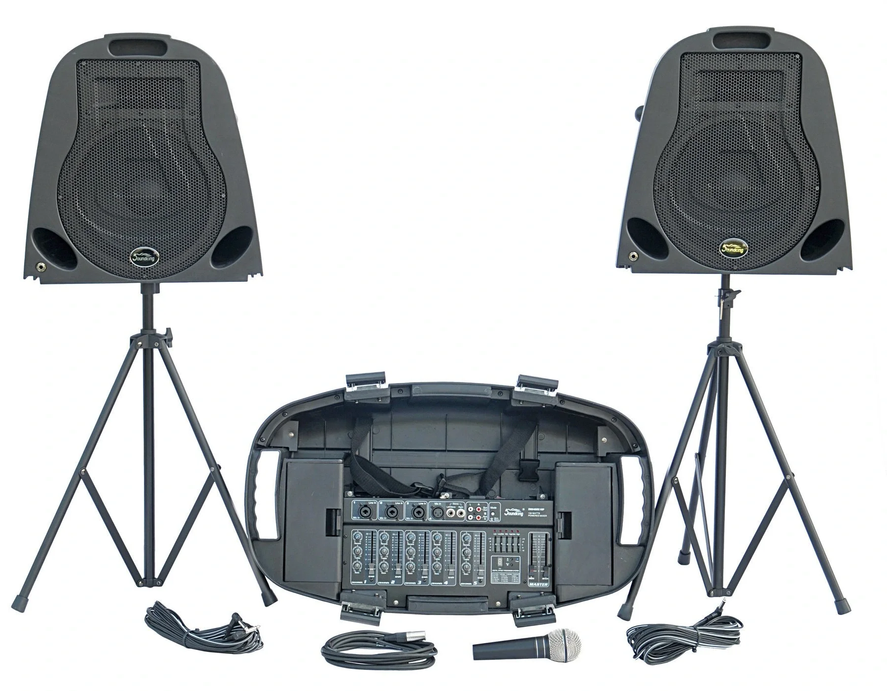 Bots LC-S200 Aktif Compact Bavul tipi Taşınabilir Ses Sistemi, 2x10" 400W 220V (taşıma case çatlak)