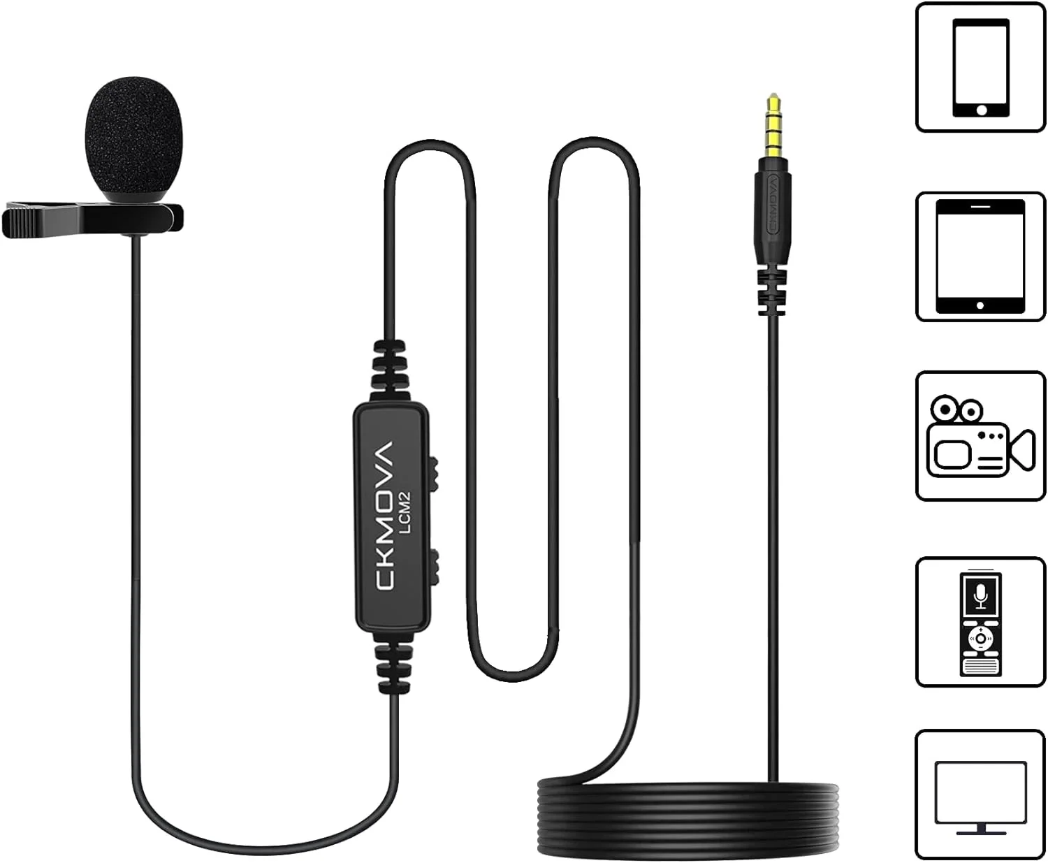 CKMOVA LCM2 Klipsli Yaka Mikrofonu Condanser Omnidirectional