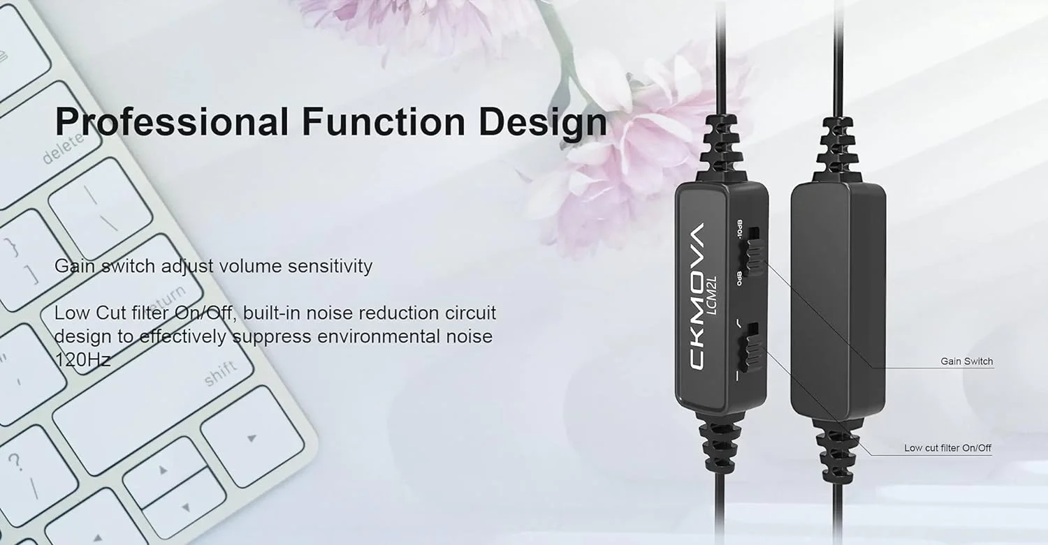 CKMOVA LCM2L Iphone Ipad ve IOS için Lightning Girişli Yaka Mikrofonu