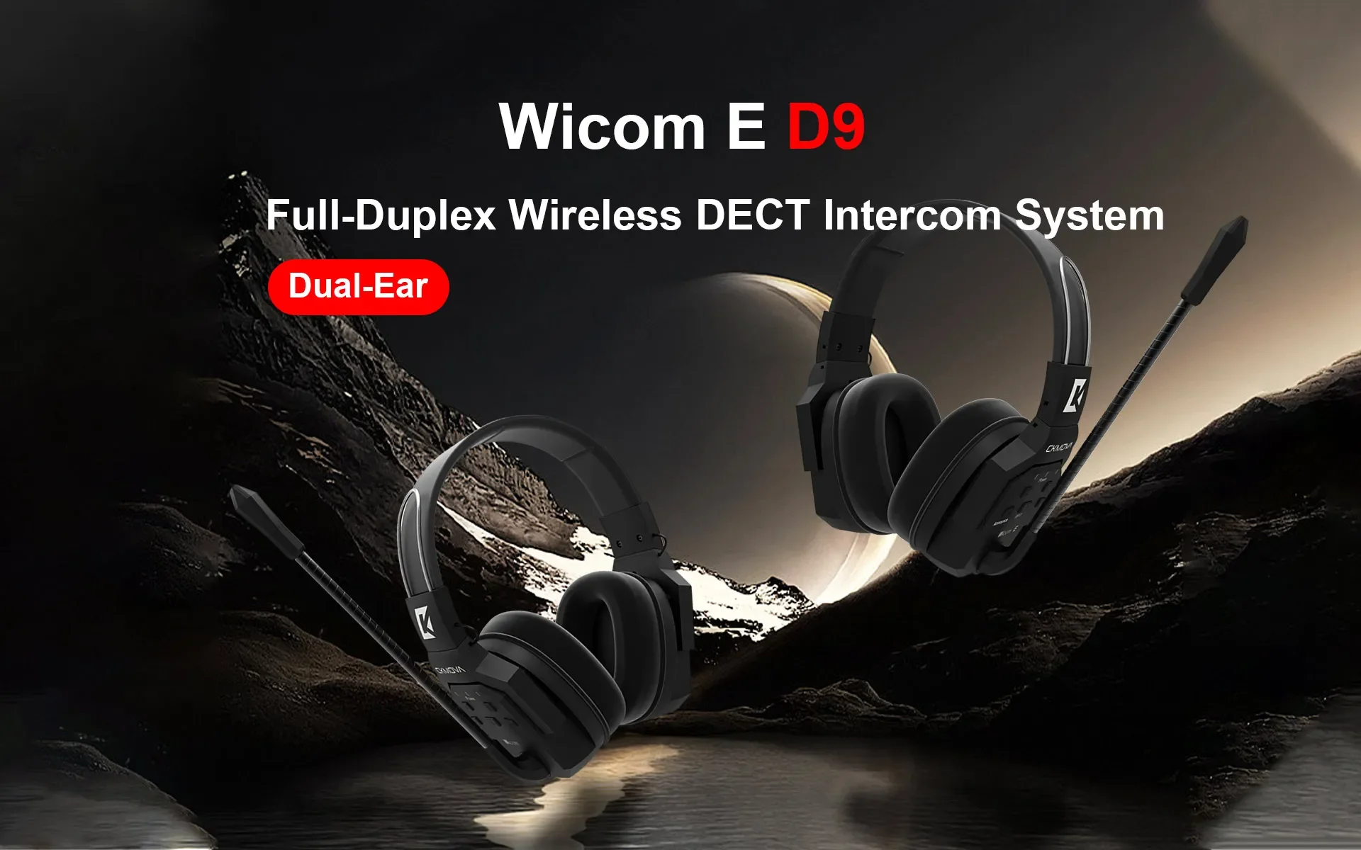 Wicom E-D5 5-Kişi için Kablosuz iletişim Sistemi, Dual Kulak