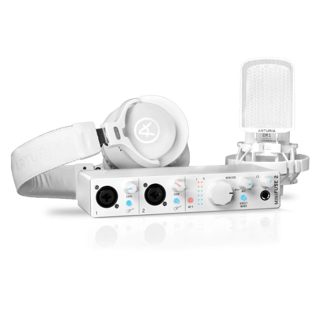Arturia MiniFuse Recording Pack MiniFuse 2, CM1 cardioid mikrofon ve EF1 Kulaklıktan oluşan kayıt seti