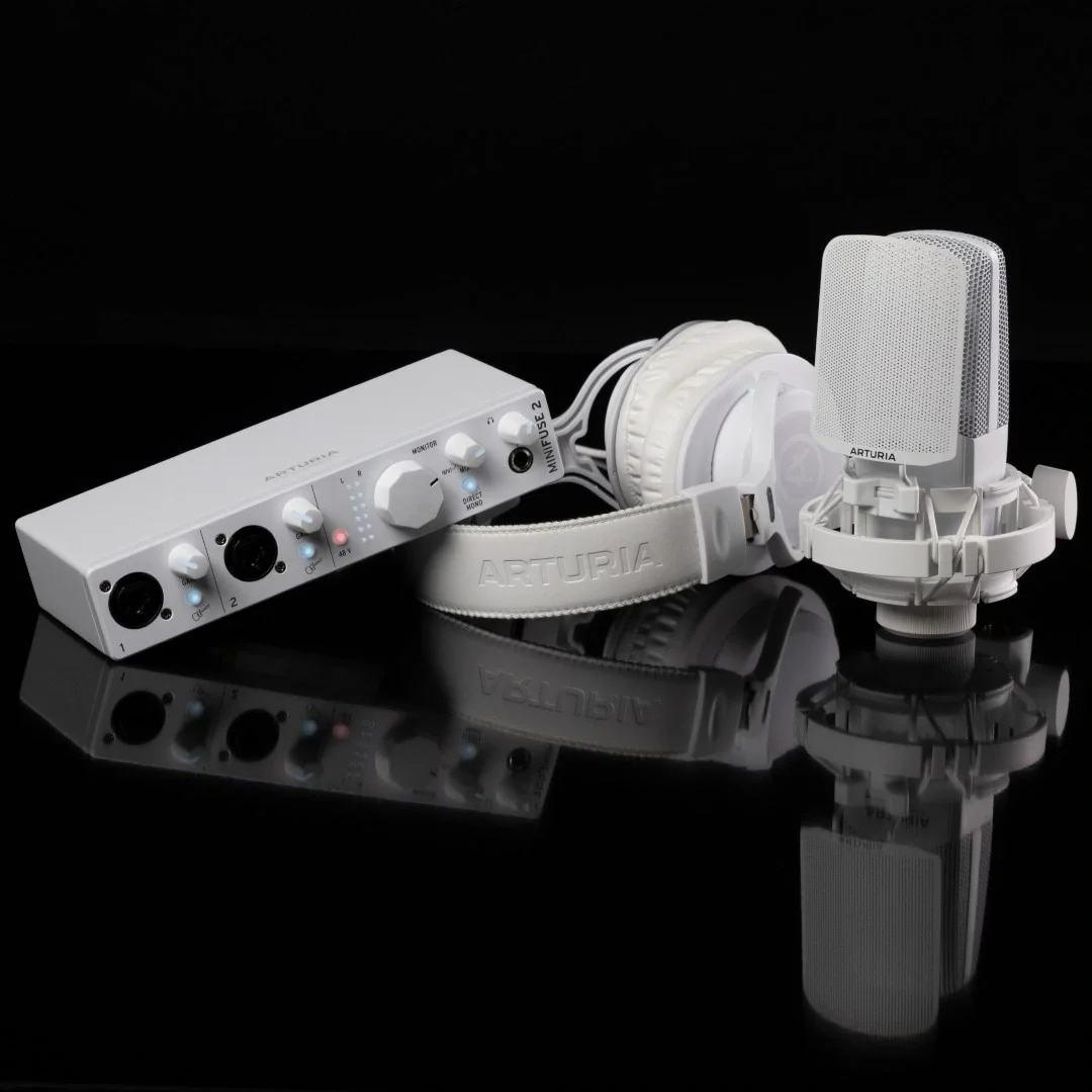 Arturia MiniFuse Recording Pack MiniFuse 2, CM1 cardioid mikrofon ve EF1 Kulaklıktan oluşan kayıt seti