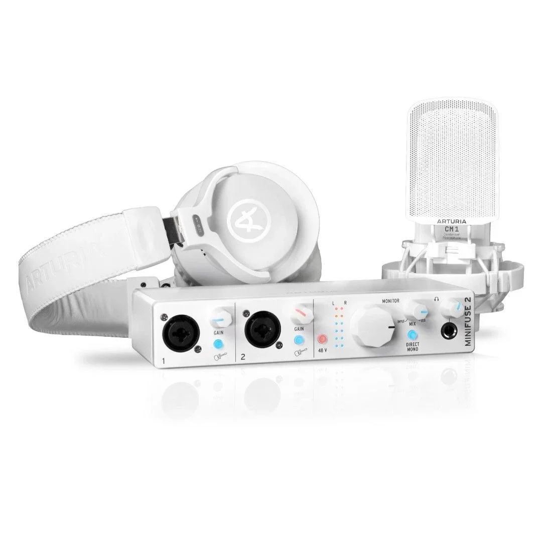 Arturia MiniFuse Recording Pack MiniFuse 2, CM1 cardioid mikrofon ve EF1 Kulaklıktan oluşan kayıt seti