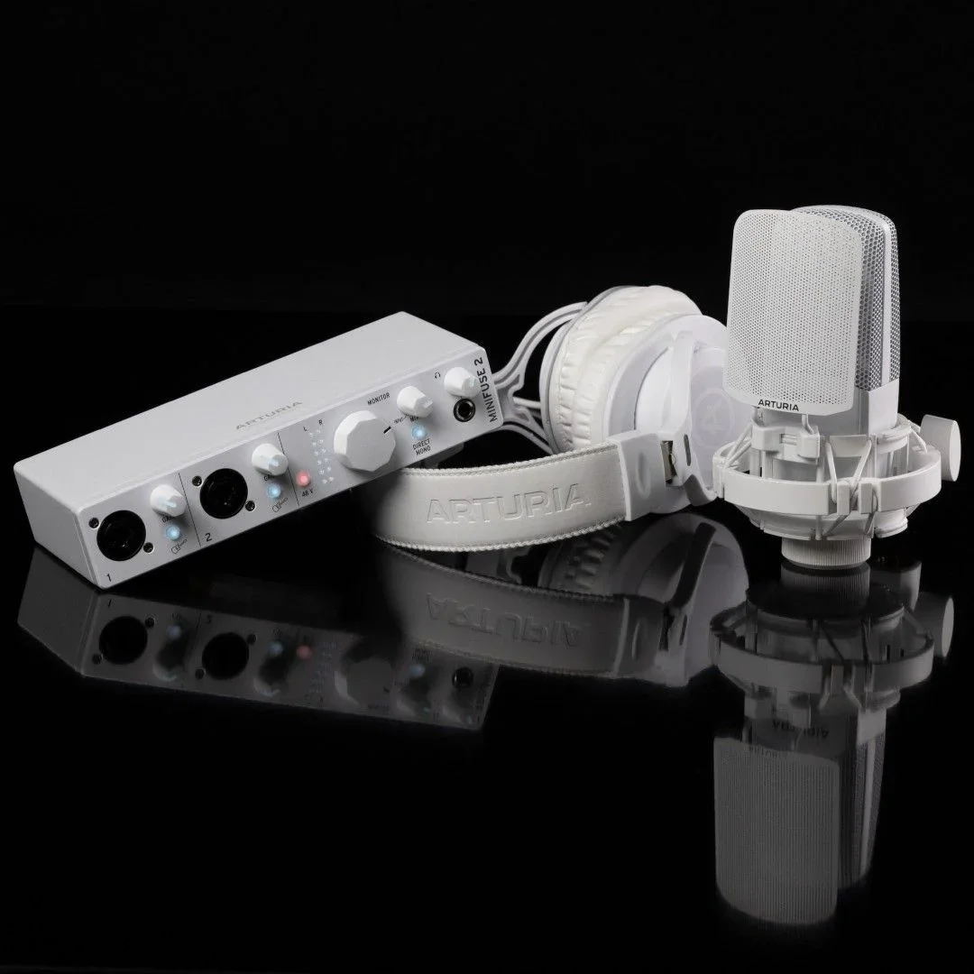 Arturia MiniFuse Recording Pack MiniFuse 2, CM1 cardioid mikrofon ve EF1 Kulaklıktan oluşan kayıt seti