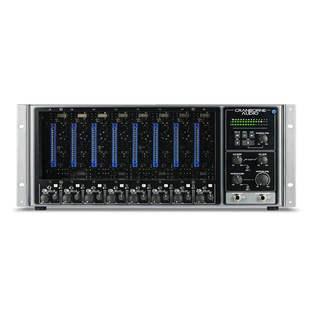 Cranborne Audio 500R8 Analog/Digital Hybrid USB Ses Kartı, Summing Mikser ve 500 Serisi Rack