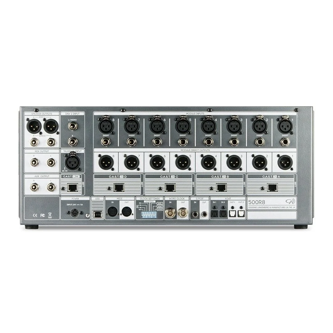 Cranborne Audio 500R8 Analog/Digital Hybrid USB Ses Kartı, Summing Mikser ve 500 Serisi Rack