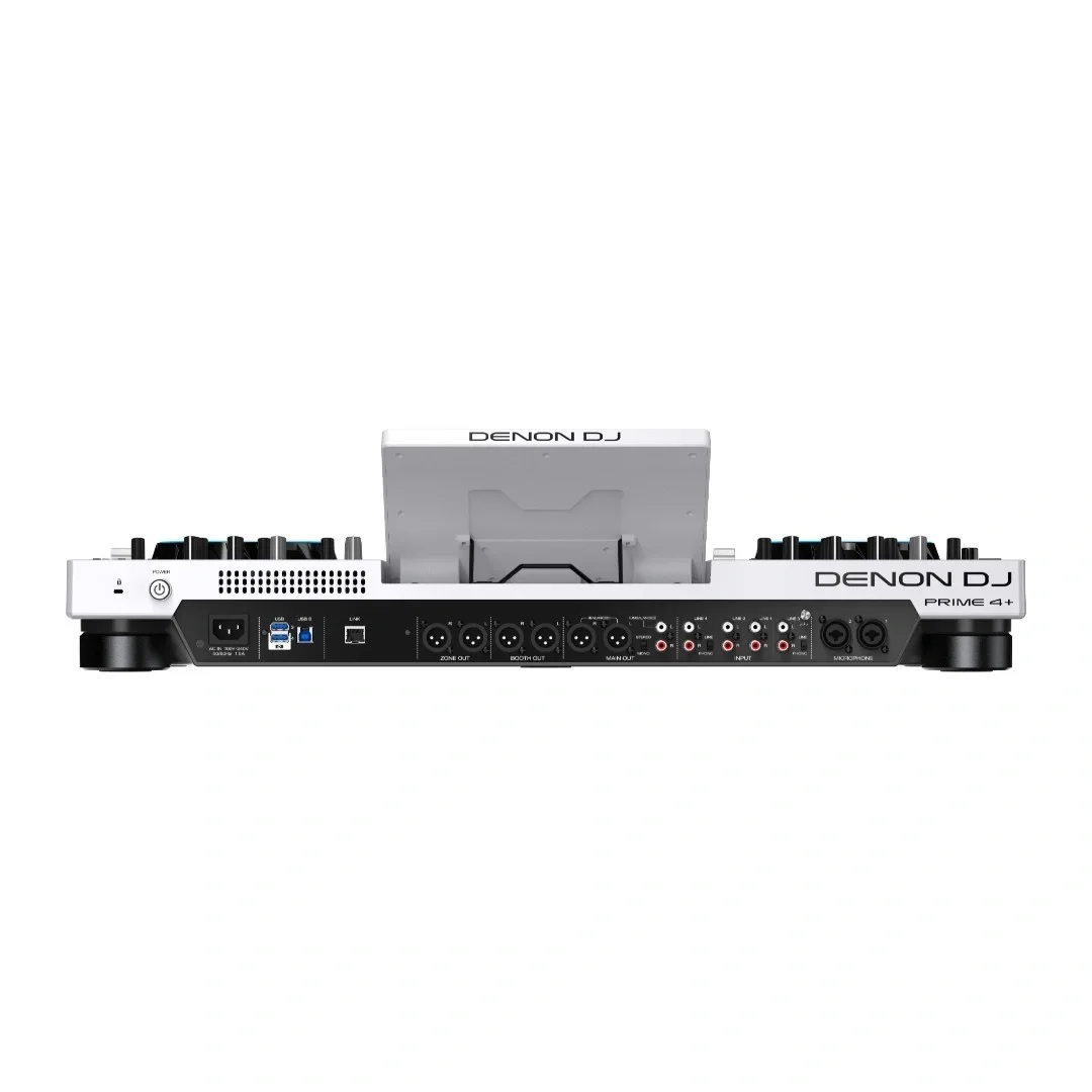Denon DJ Prime 4+ White Edition İkinci Nesil Profesyonel 4-Kanal DJ Controller, Standalone Player