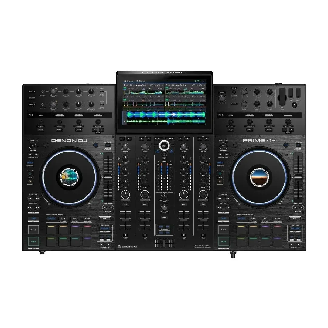 Denon DJ Prime 4+ (Demo Ürün) İkinci Nesil Profesyonel 4-Kanal DJ Controller, Standalone Player, Engine Prime Sistemi