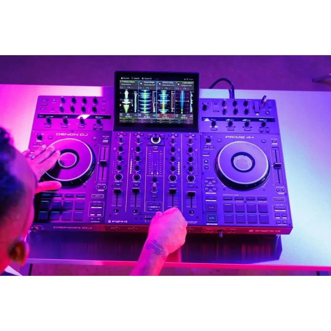 Denon DJ Prime 4+ (Demo Ürün) İkinci Nesil Profesyonel 4-Kanal DJ Controller, Standalone Player, Engine Prime Sistemi