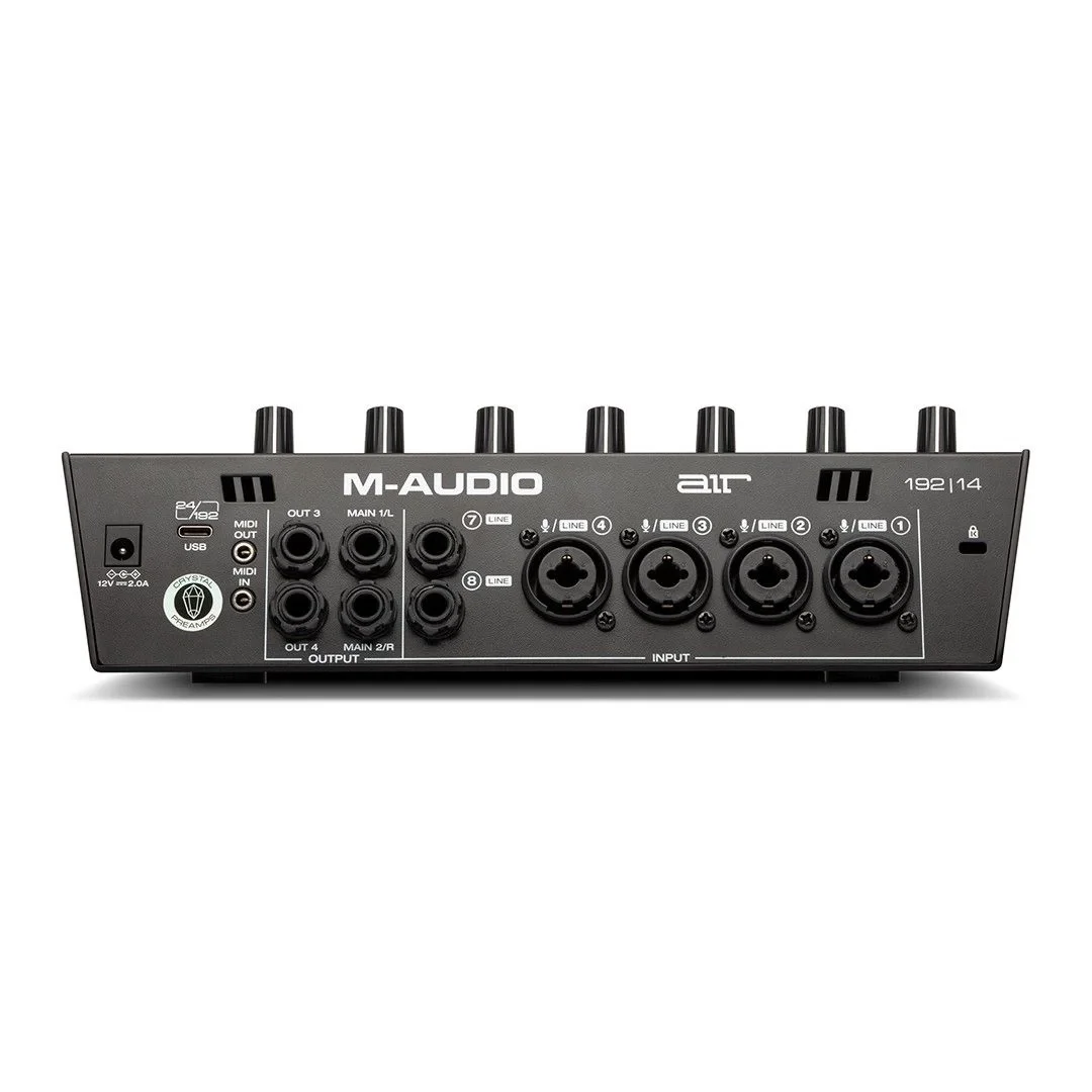 M-Audio AIR 192|14 8-giriş / 4-çıkış / 24-bit/192 kHz / +48 V mikrofon / MIDI/ enstrüman girişli yeni nesil ses kartı